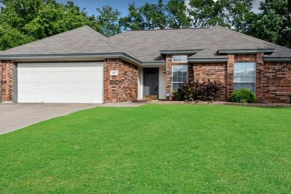 single-family brick home