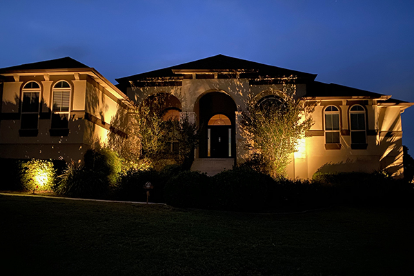 Landscape Lighting of a large house